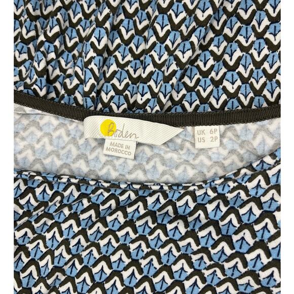 Boden Stretchy Viscose Dress Size 6 Petite Pockets geometric Pattern - Picture 5 of 6